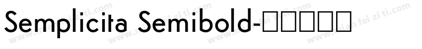 Semplicita Semibold字体转换